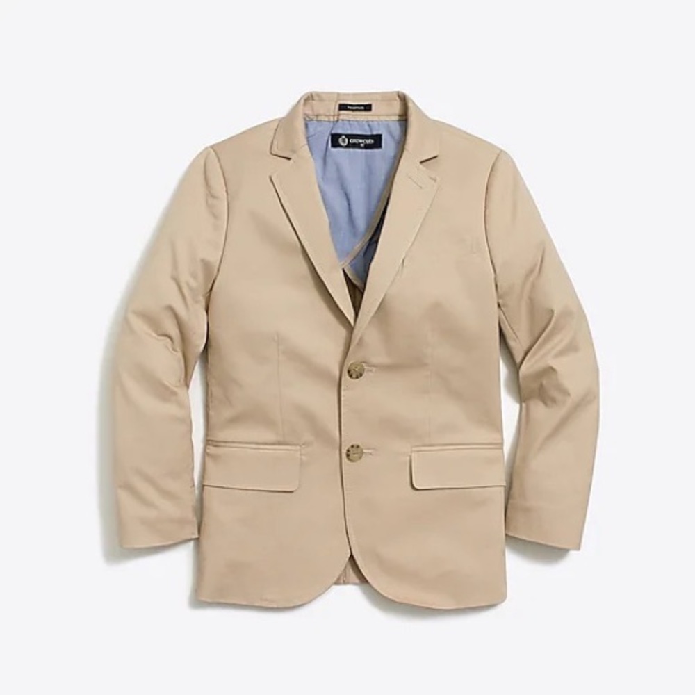 J Crew Factory Boys' Thompson suit jacket in flex chino H5630